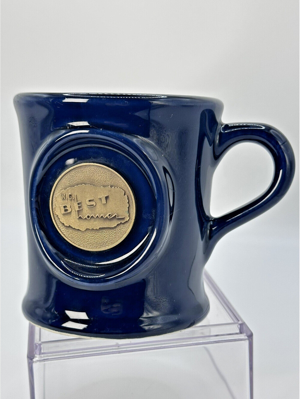 Vintage W.G. Best Homes Blue Coffee Mug